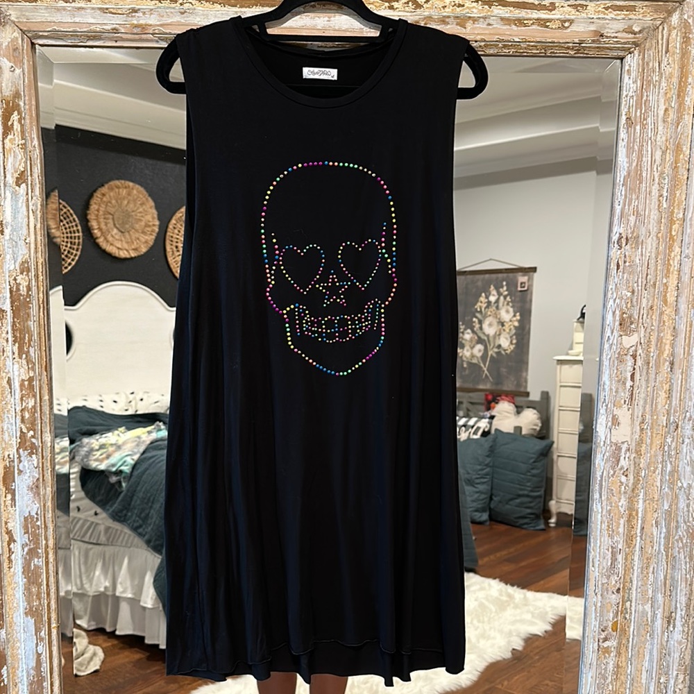 Lauren Moshi Black Skull Tunic